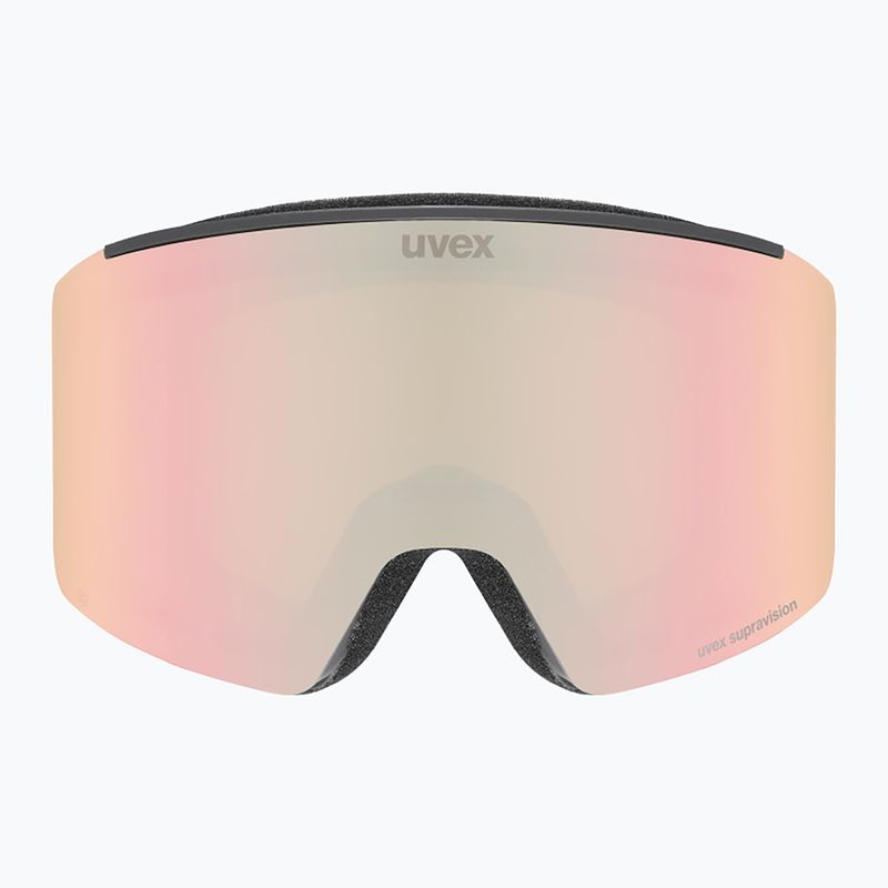 Скиорскa маска UVEX Ignite FM S3 black matt/mirror rose 2