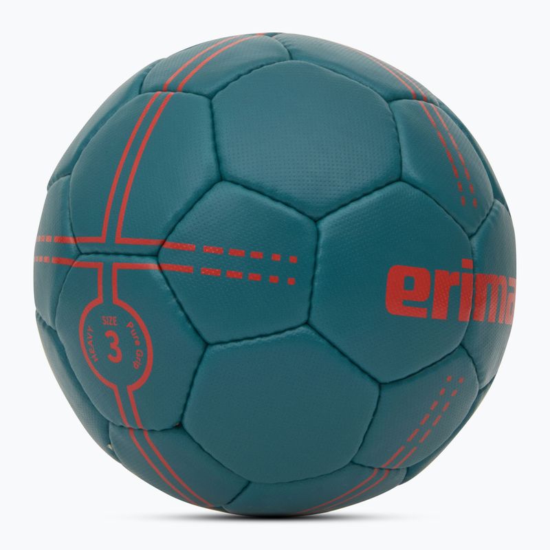 Хандбална топка ERIMA Pure Grip Heavy petrol/flery coral размер 3 2