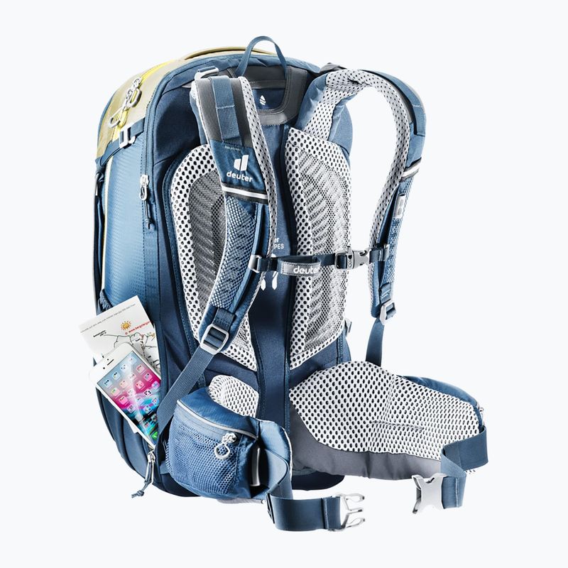 Раница за велосипед Deuter Trans Alpine Pro 28 l синьо-кафява 6314 3201121 11
