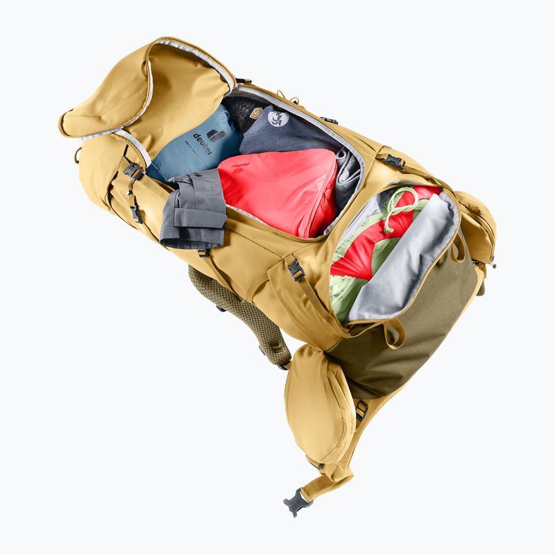 Дамска туристическа раница deuter Aircontact Core 55 + 10 l SL savanna/nori 9
