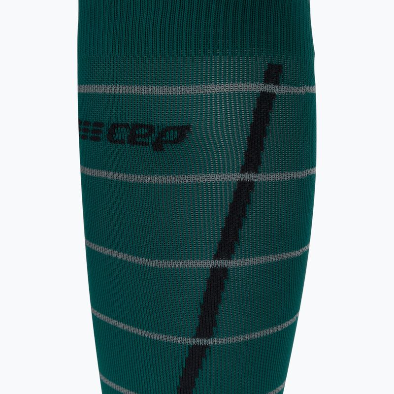 CEP Reflective мъжки компресиращи чорапи за бягане зелени WP50GZ2000 3