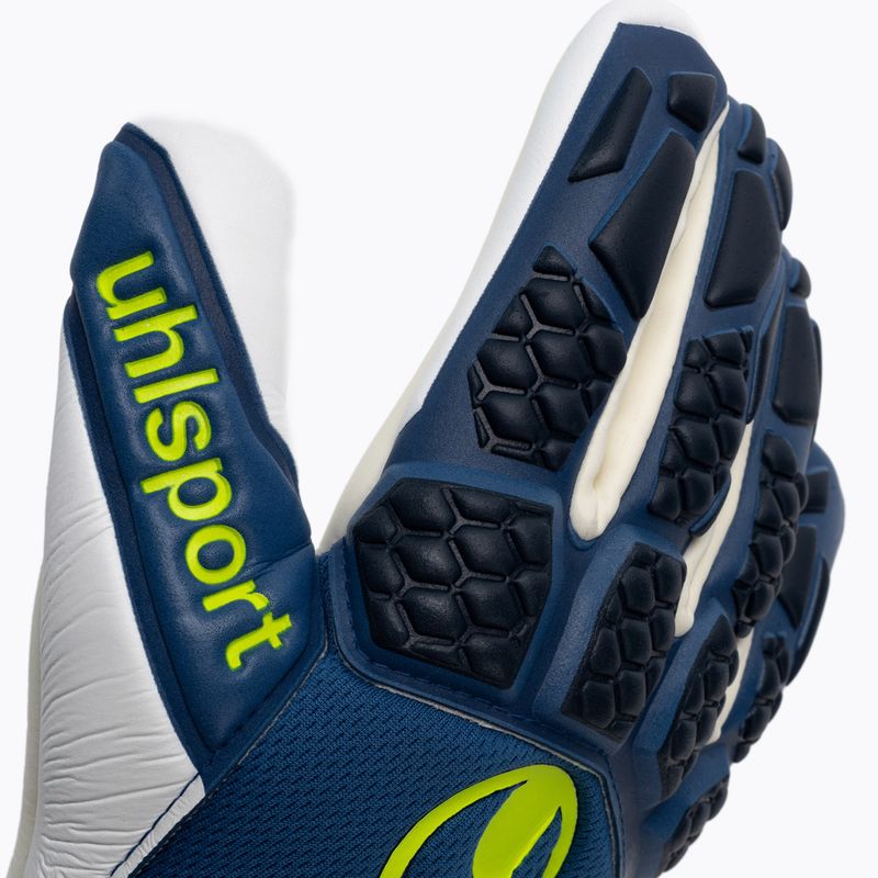 Детски вратарски ръкавици uhlsport Hyperact Supersoft HN синьо и бяло 101123601 3