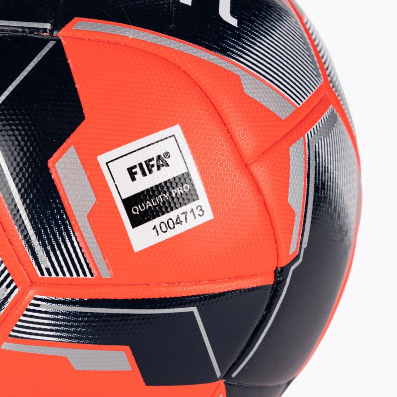 Футболна топка uhlsport Match Addglue fluo red/navy/silver размер 5 3