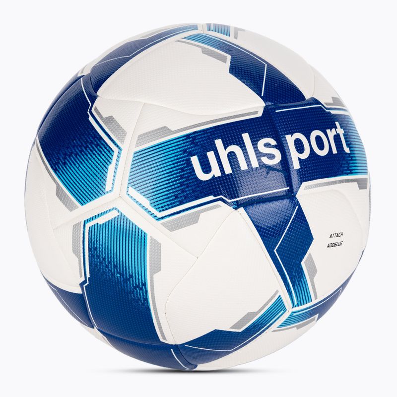 Футболна топка uhlsport Attack Addglue white/royal/blue размер 4 2