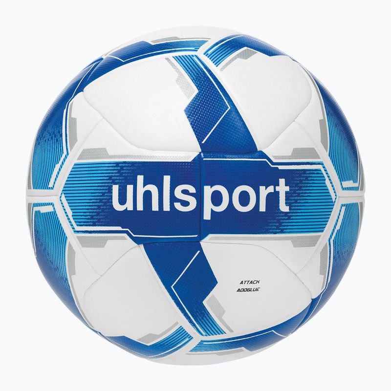 Футболна топка uhlsport Attack Addglue white/royal/blue размер 5 4