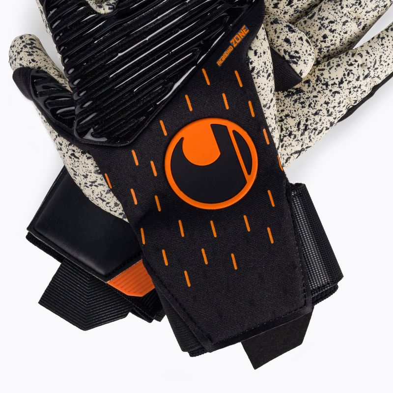 Uhlsport Speed Contact Supergrip+ Finger Surround вратарски ръкавици черно-бели 101126001 4