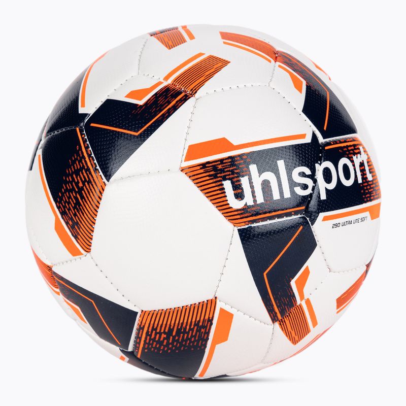 Футболна топка Uhlsport Lite Soft 290 white/navy/fluo orange размер 3 2