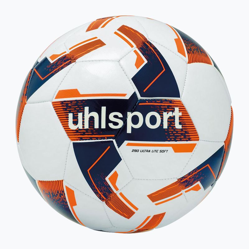 Футболна топка Uhlsport Lite Soft 290 white/navy/fluo orange размер 3 4