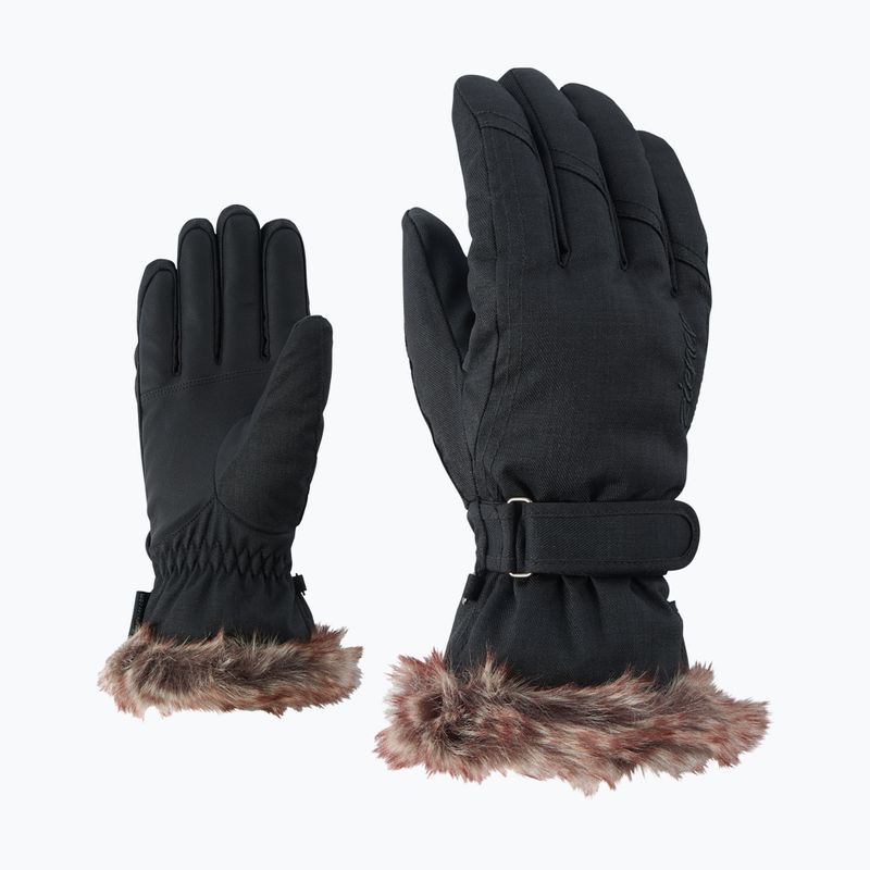 Дамски скиорски ръкавици ZIENER Kim black stru 6