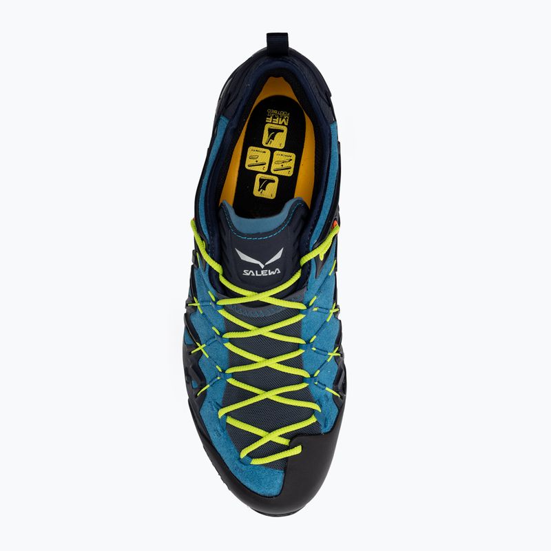 Salewa Wildfire Edge premium navy/fluo yellow мъжки обувки за подход 6