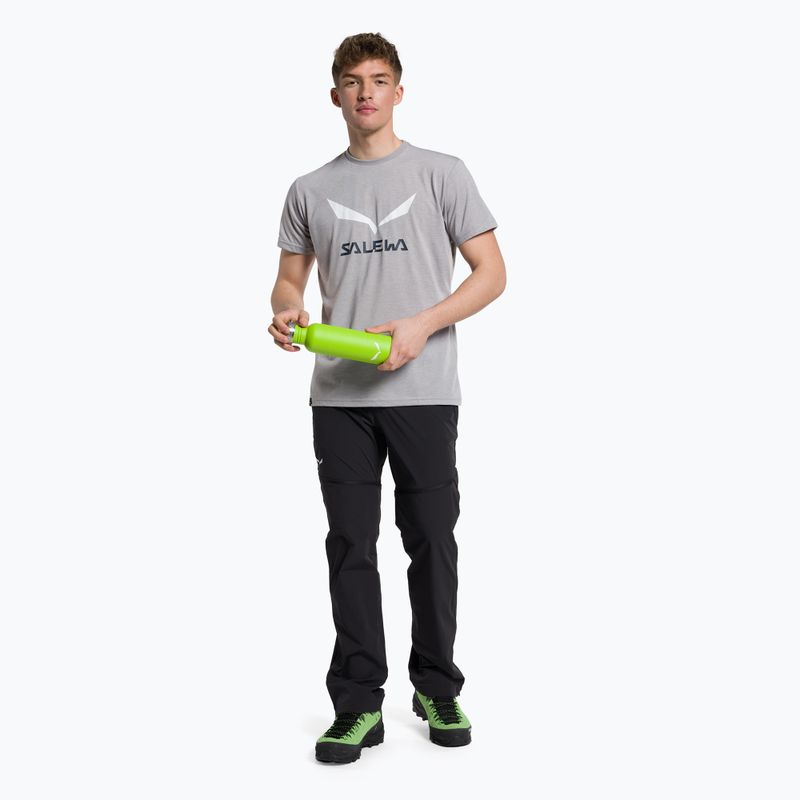 Мъжка тениска за трекинг Salewa Solidlogo Dry сива 00-0000027018 2