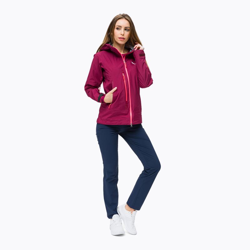 Salewa дамско дъждобранно яке Sella Responsive maroon 00-0000027879 2