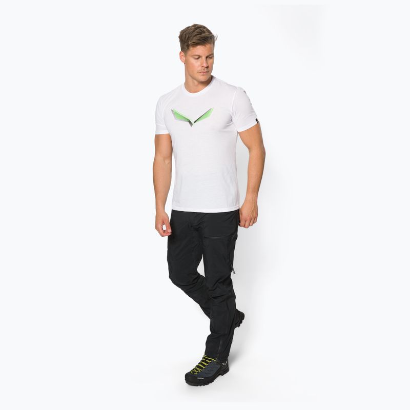 Мъжка тениска за трекинг Salewa Lines Graphic Dry бяла 00-0000028065 2