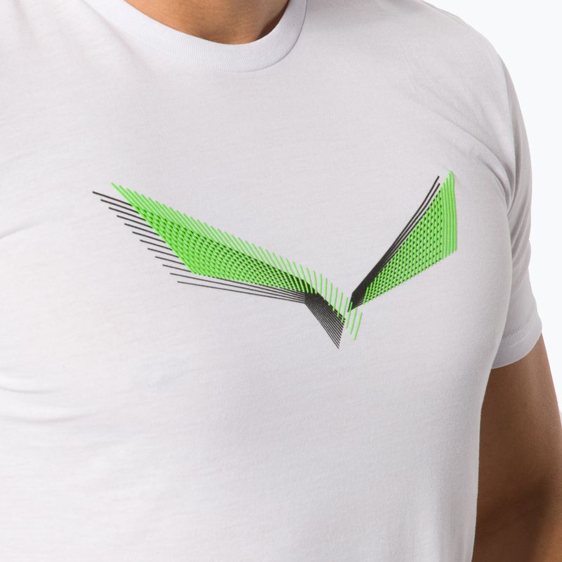 Мъжка тениска за трекинг Salewa Lines Graphic Dry бяла 00-0000028065 4