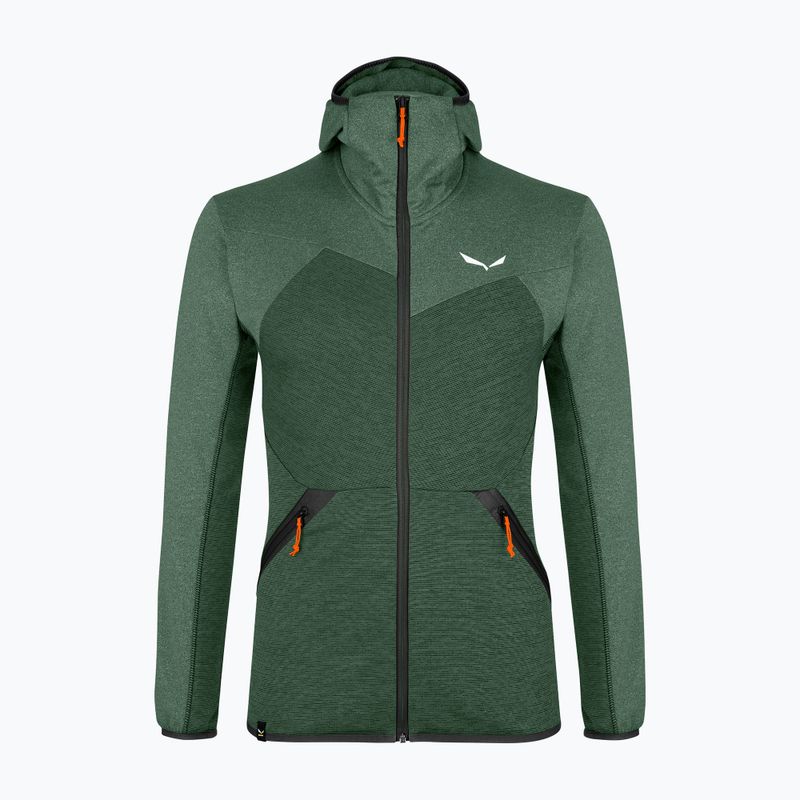 Мъжки суитшърт Salewa Puez Melange PL FZ Hoody от полар зелен 00-0000027386