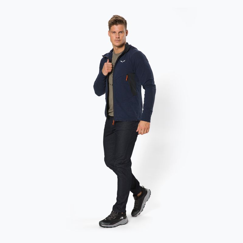 Salewa мъжки суитшърт за трекинг Lavaredo Hemp Hooded navy blue 00-0000028237 2