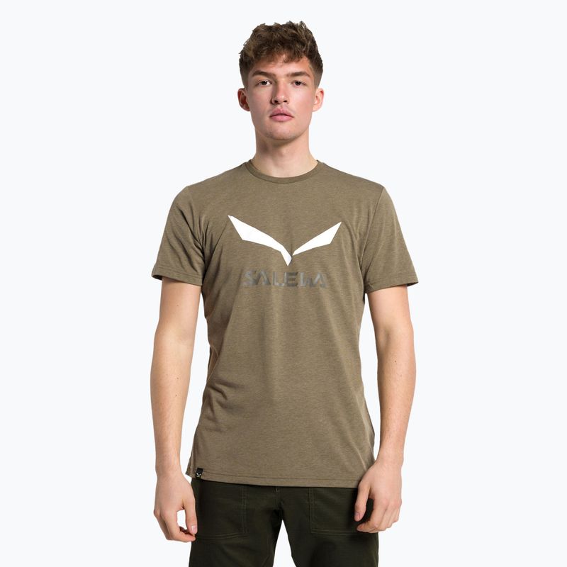 Мъжка риза за трекинг Salewa Solidlogo Dry каки 00-0000027018