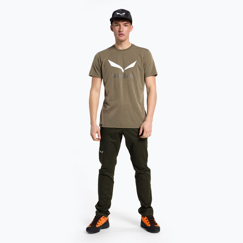 Мъжка риза за трекинг Salewa Solidlogo Dry каки 00-0000027018 2