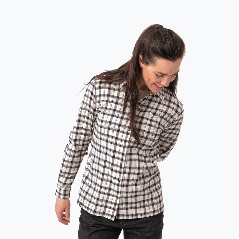 Дамска риза Salewa Fanes Flannel 5PL oatmeal/black out