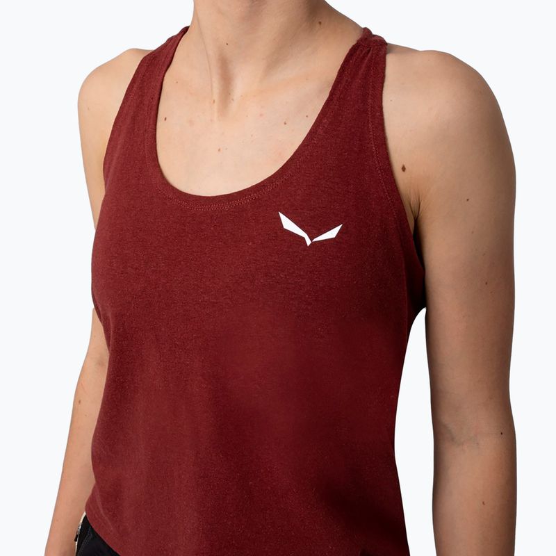 Salewa дамска тениска за катерене Lavaredo Hemp Crop Tank червена 00-0000028369 3