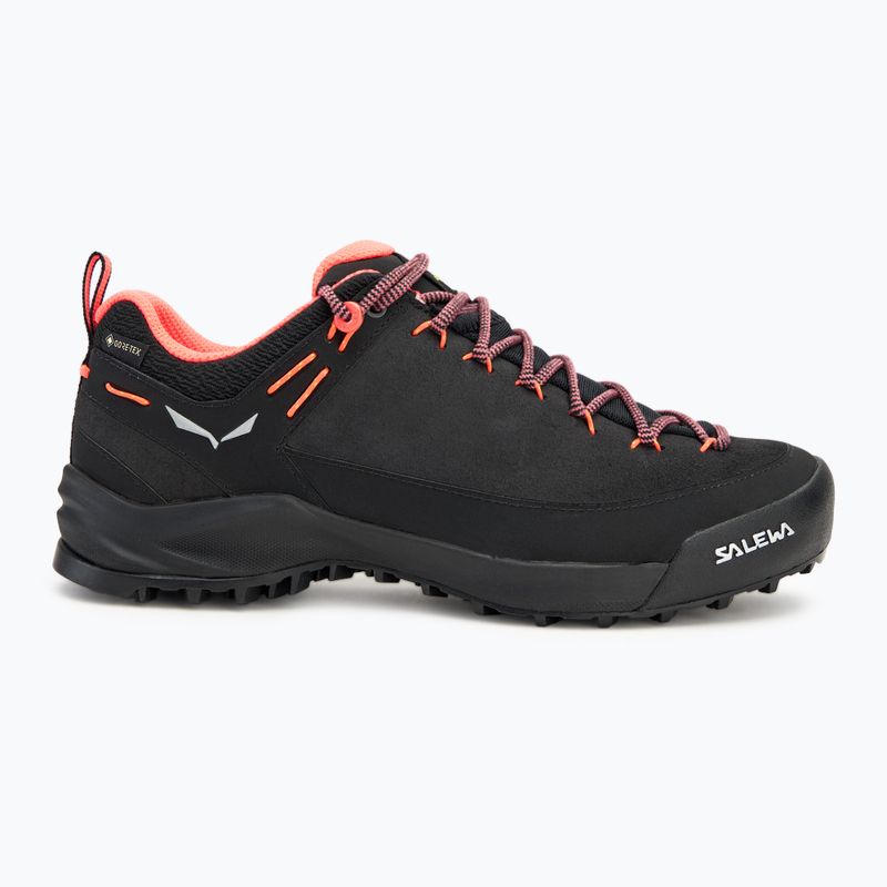 Дамски туристически обувки Salewa Wildfire Leather GTX black/fluo coral 2