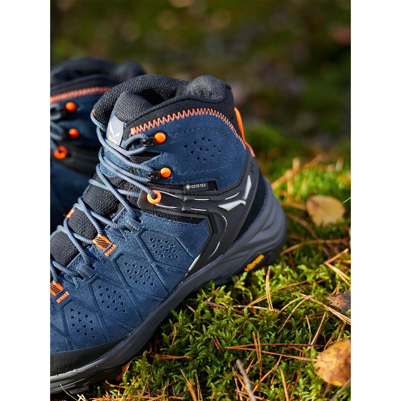 Мъжки ботуши за трекинг Salewa Alp Trainer 2 Mid GTX dark denim/fluo orange 11