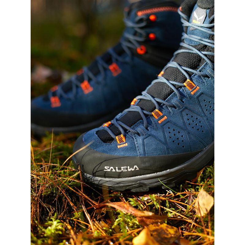 Мъжки ботуши за трекинг Salewa Alp Trainer 2 Mid GTX dark denim/fluo orange 12