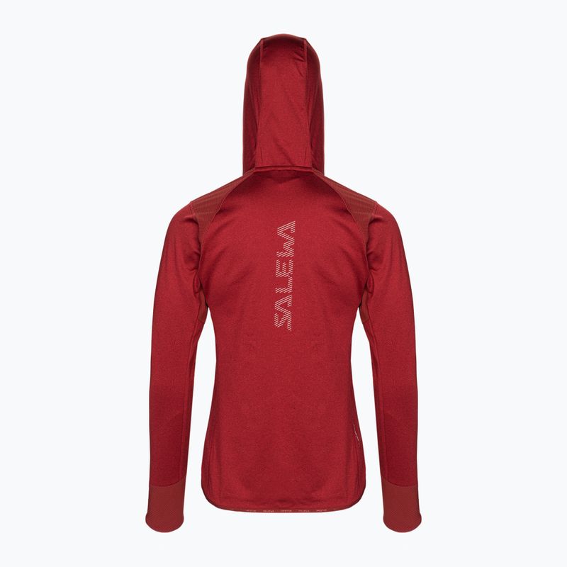 Salewa дамски полар Agner Hybrid PL/DST FZ Hoody тъмно червен 00-0000027372 2