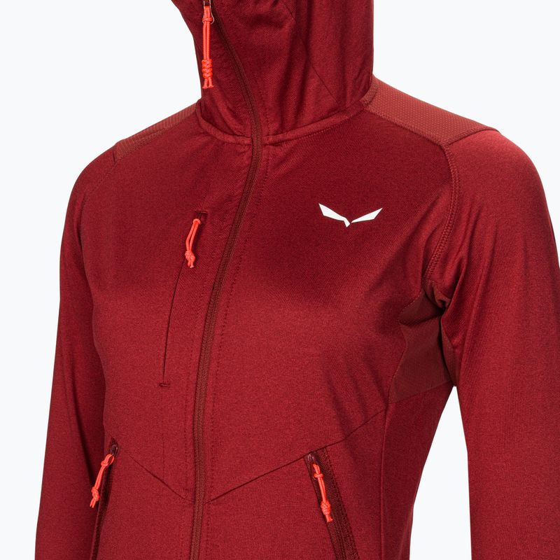 Salewa дамски полар Agner Hybrid PL/DST FZ Hoody тъмно червен 00-0000027372 3