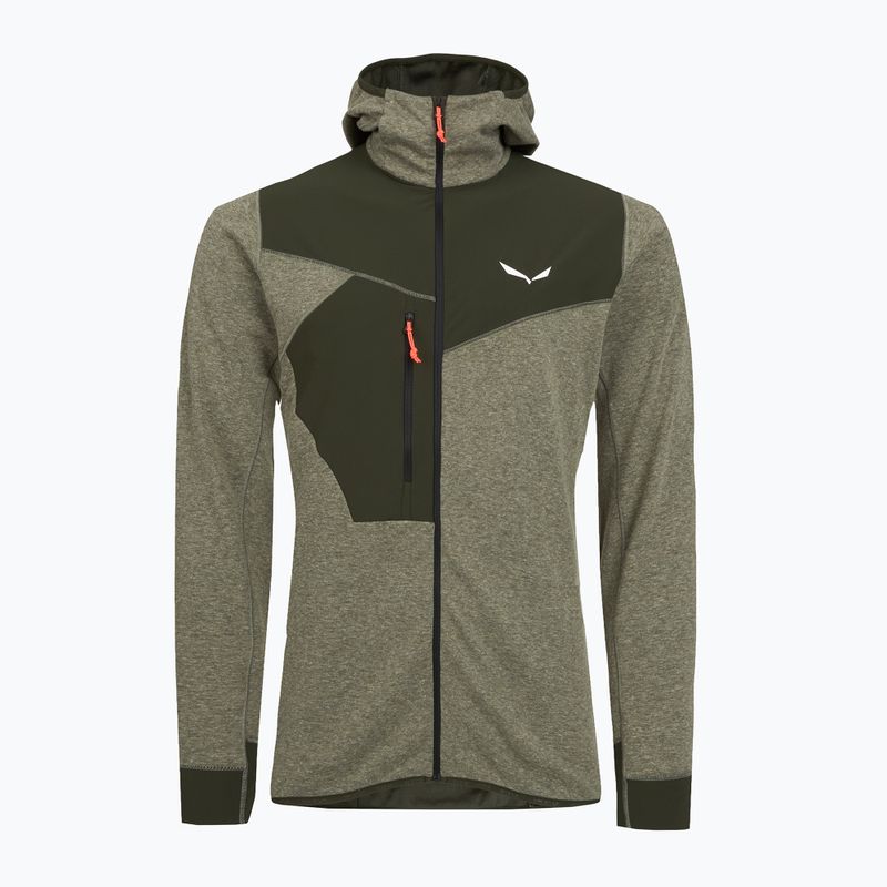 Мъжки трекинг суитшърт Salewa Puez 2 Dry Hood FZ dark olive melange