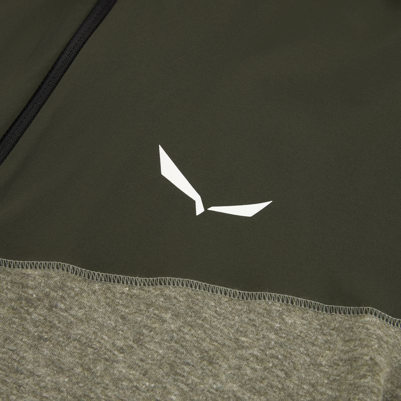Мъжки трекинг суитшърт Salewa Puez 2 Dry Hood FZ dark olive melange 3