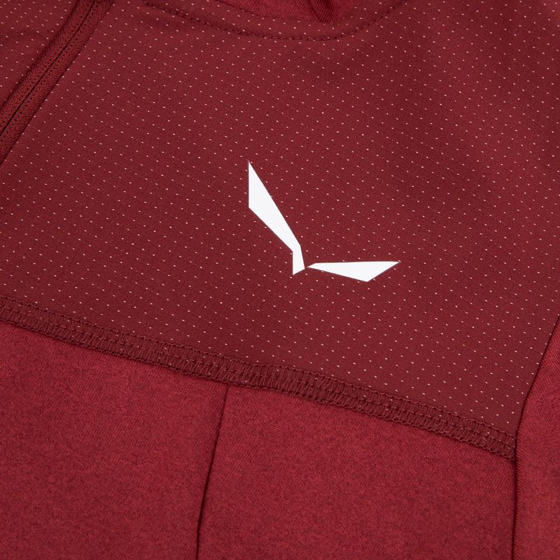 Детски суитшърт за трекинг Salewa Agner Melange PL FZ Hoody syrah 3
