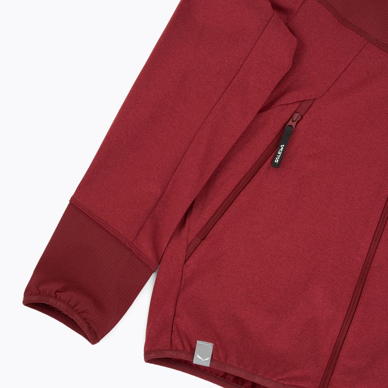 Детски суитшърт за трекинг Salewa Agner Melange PL FZ Hoody syrah 4