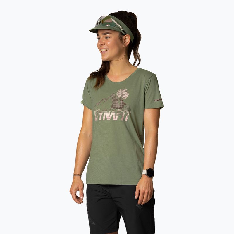 DYNAFIT дамска тениска за трекинг Transalper Graphic SS sage