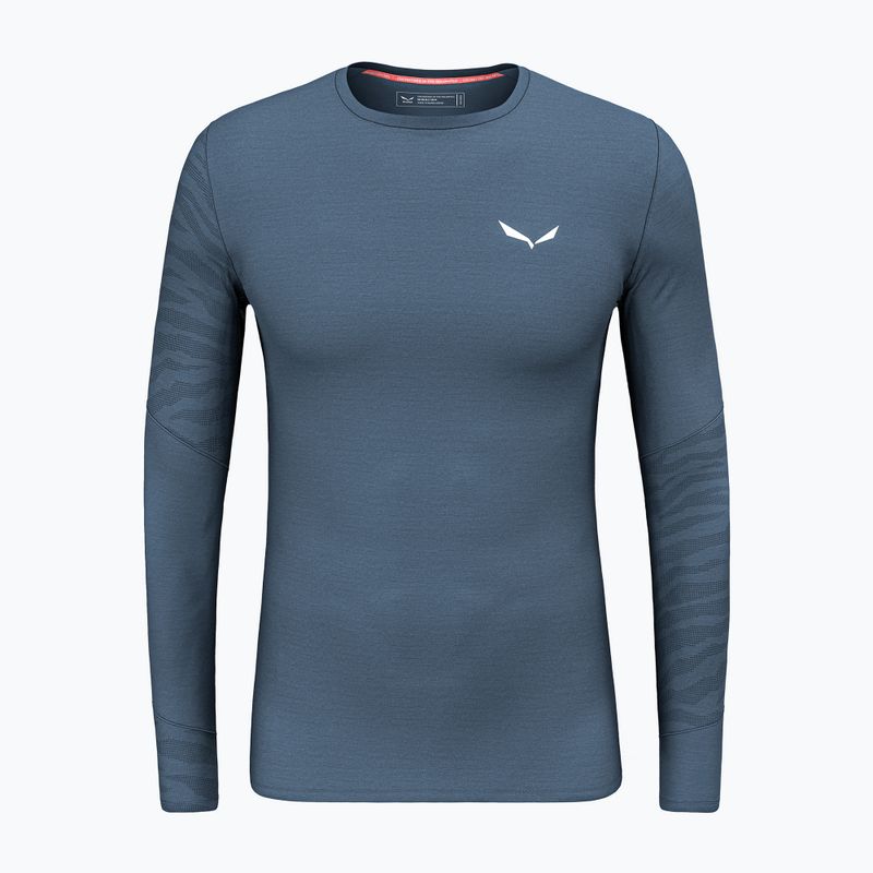 Мъжка термоакивна блуза с дълъг ръкав Salewa Cristallo Warm AMR dark denim