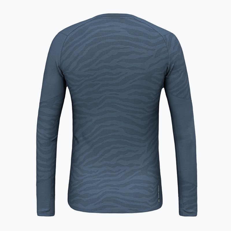 Мъжка термоакивна блуза с дълъг ръкав Salewa Cristallo Warm AMR dark denim 2