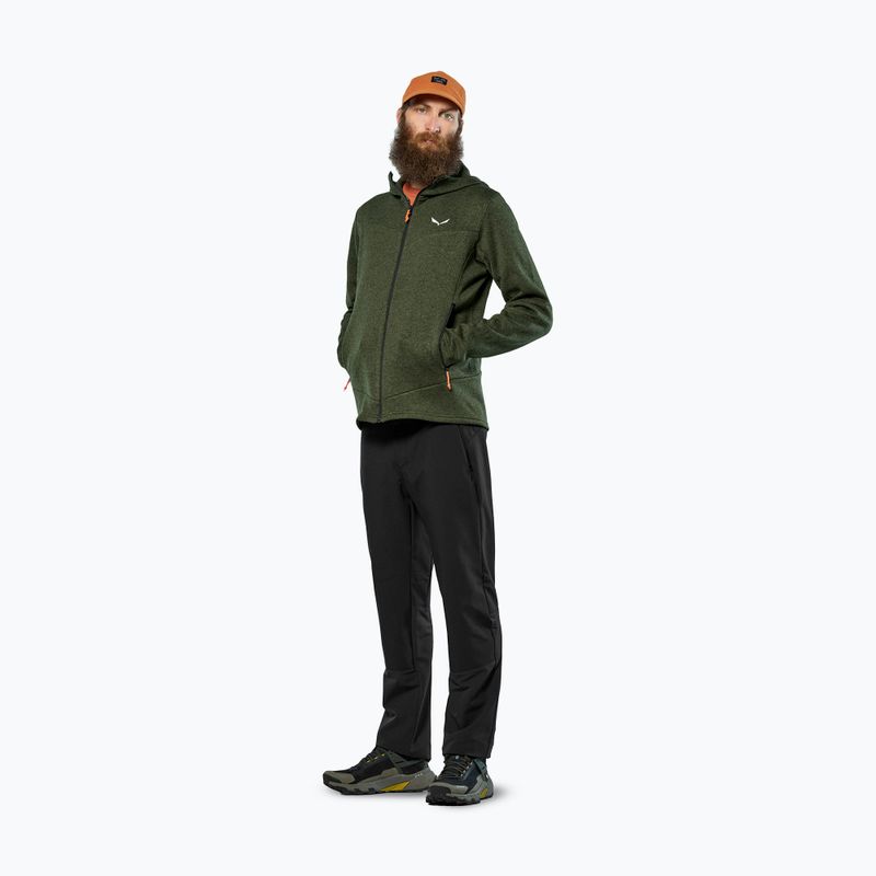 Мъжка блуза за туризъм Salewa Puez Rocca Polarlite Hood dark olive 2