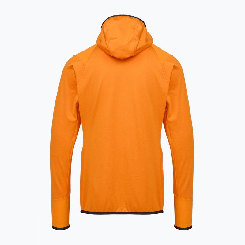 Мъжки трекинг суитшърт Salewa Agner Hybrid PL/DST FZ Hoody turmeric melange/0910 2