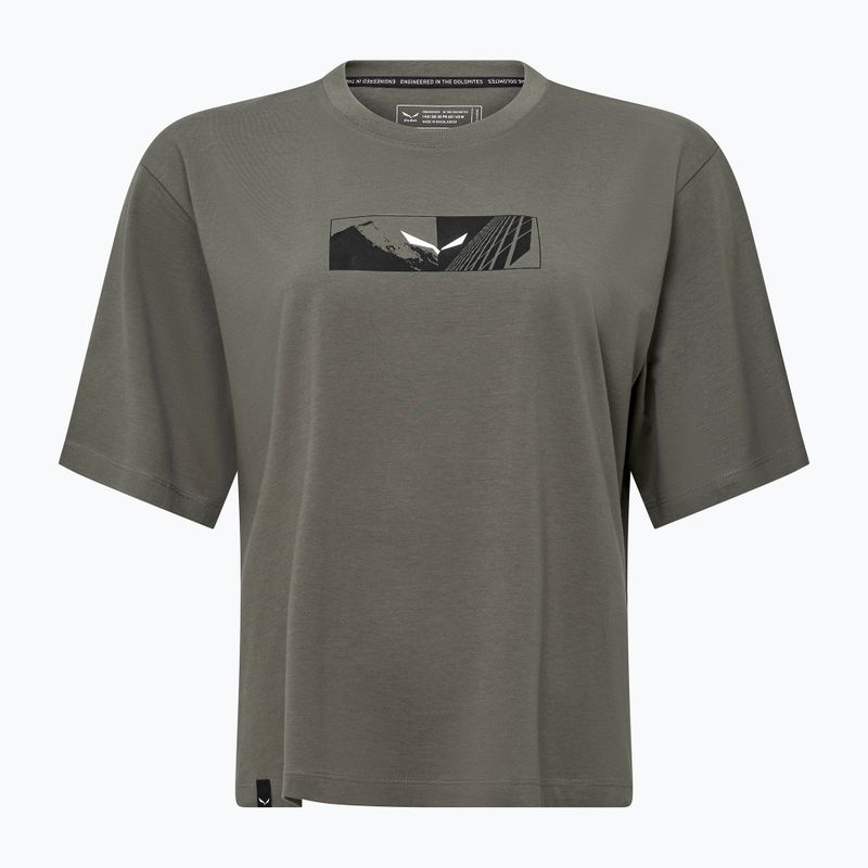 Дамска тениска Salewa Eagle Hybrid Loose faded green