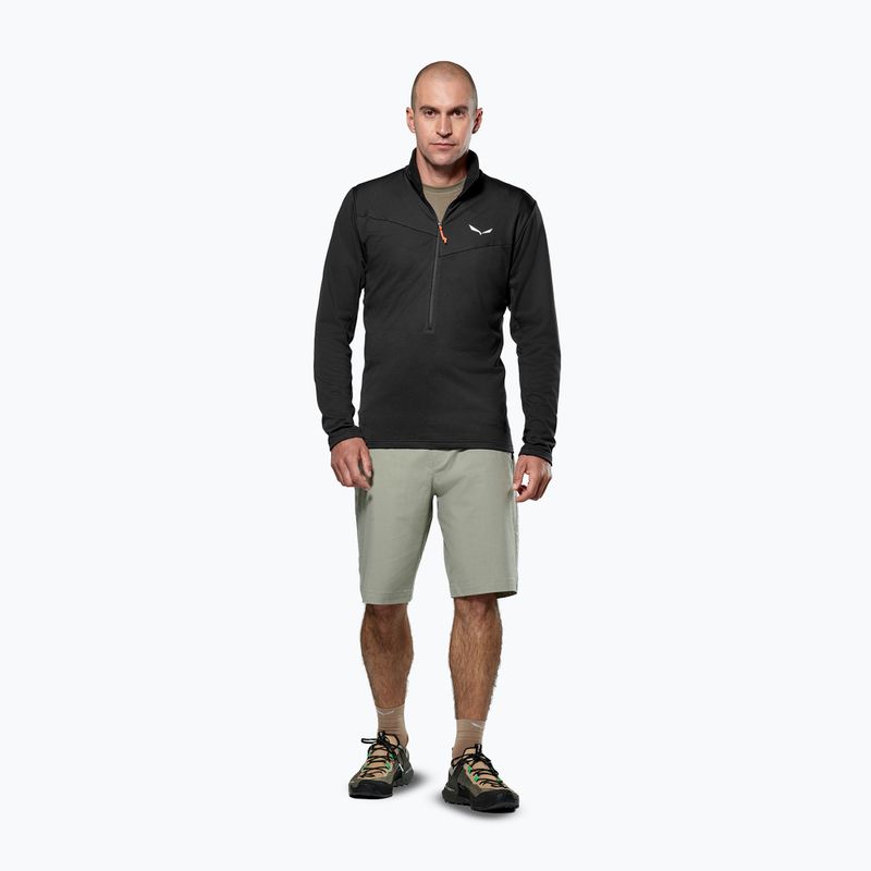 Мъжки суитшърт за трекинг Salewa Puez Cammio Polarlite Half Zip Black Out 2