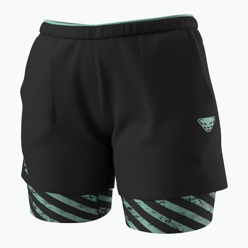 Дамски къси панталони за бягане DYNAFIT Trail 2IN1 black out jadelite