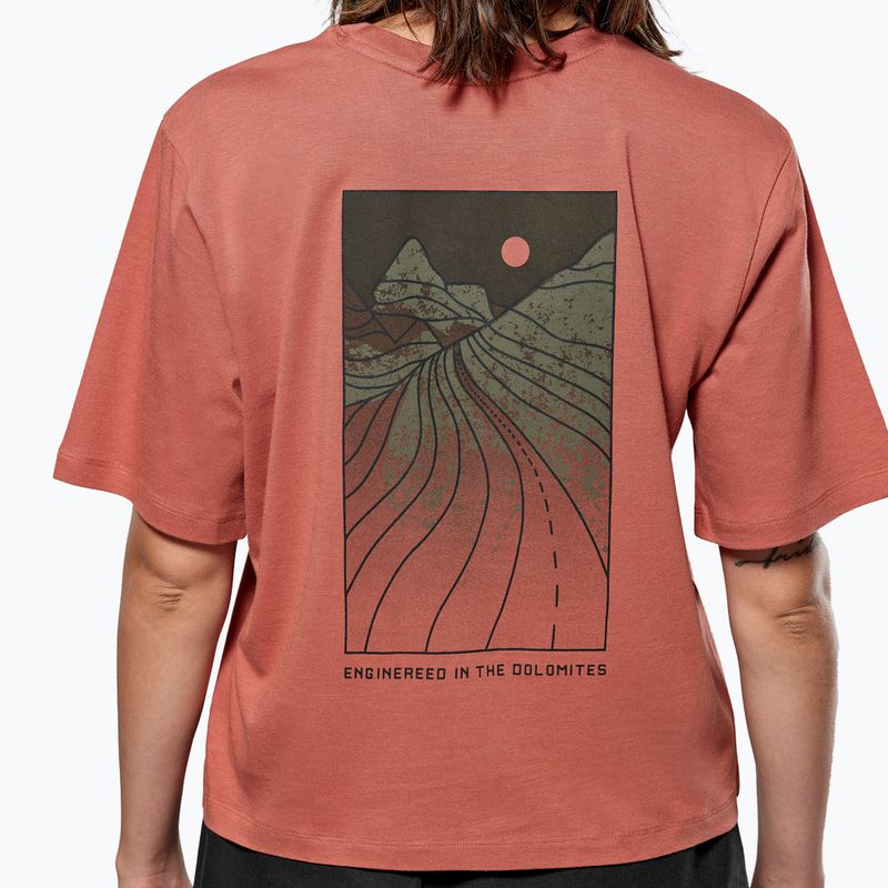 Дамска тениска Salewa Eagle Sunset Loose etruscan red 4