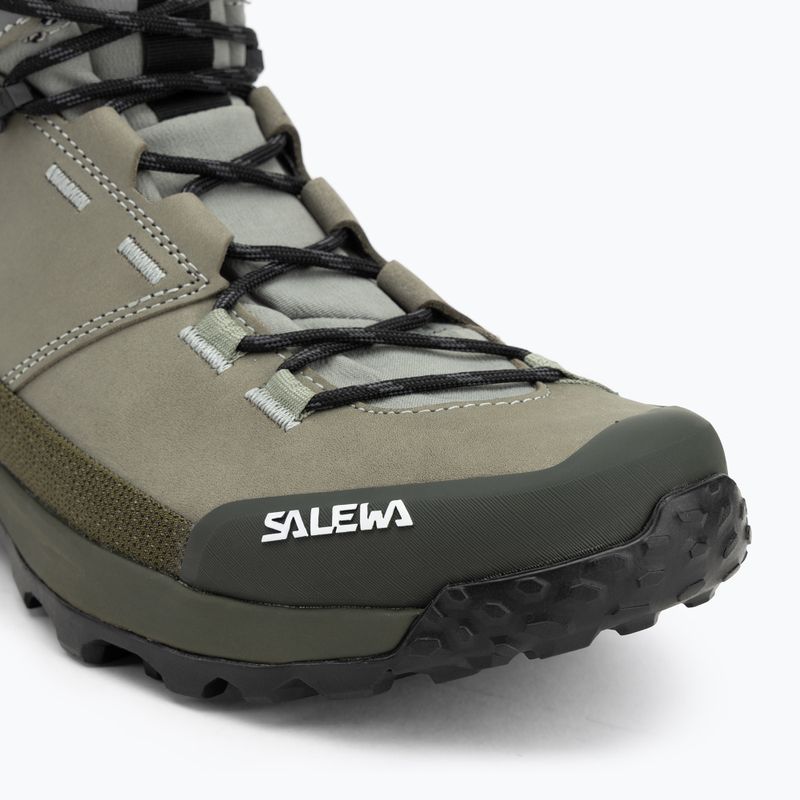 Salewa мъжки ботуши за трекинг Puez Leather Mid Ptx shadow / dark olive 7