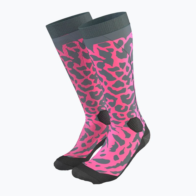 Дамски скиорски чорапи DYNAFIT FT Graphic cheeky pink