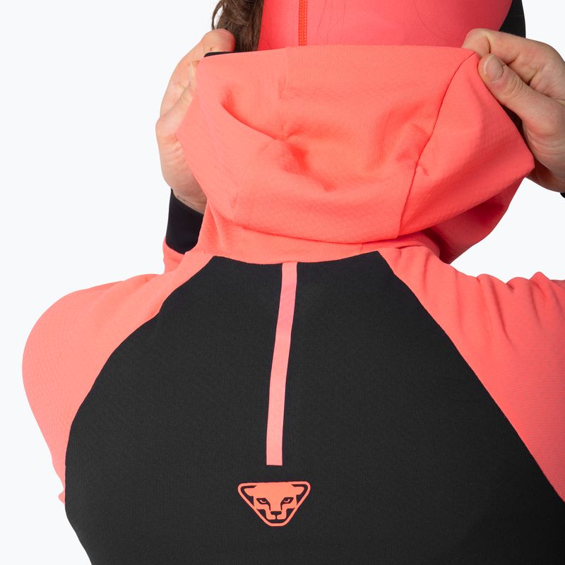 Дамски суичър за бягане DYNAFIT Alpine Hooded ultra coral/0910 4
