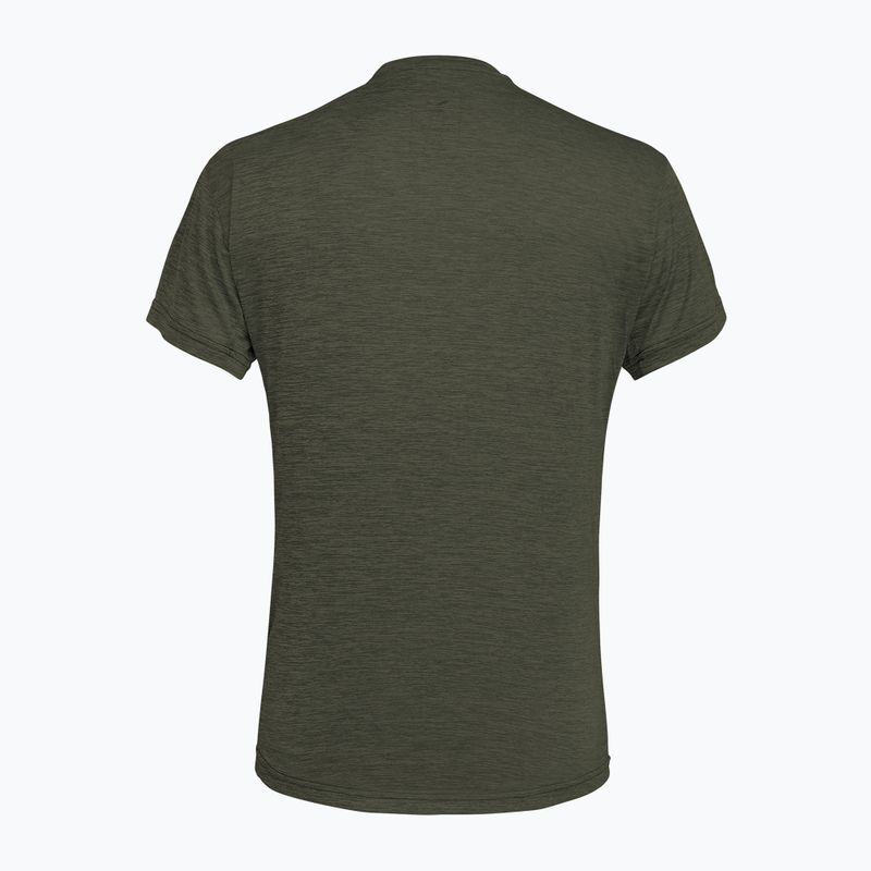 Мъжка тениска Salewa Puez Melange Dry faded green melange 2