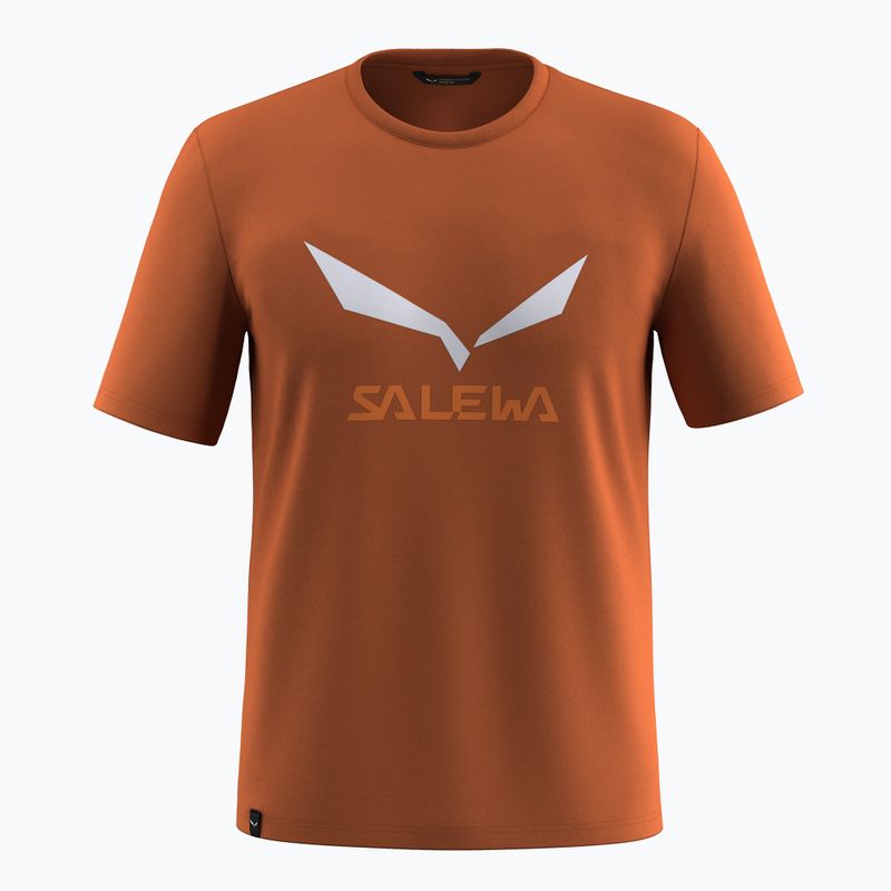 Мъжка тениска Salewa Solidlogo Dry bombay brown