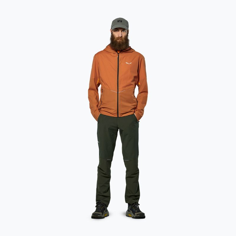 Мъжко яке против вятър Salewa Pedroc Wind Hood bombay brown 2