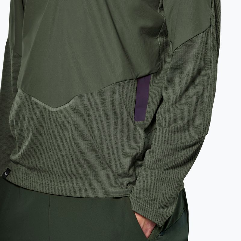 Мъжка блуза с дълъг ръкав Salewa Pedroc Dry Wind Half Zip Tee faded green 4