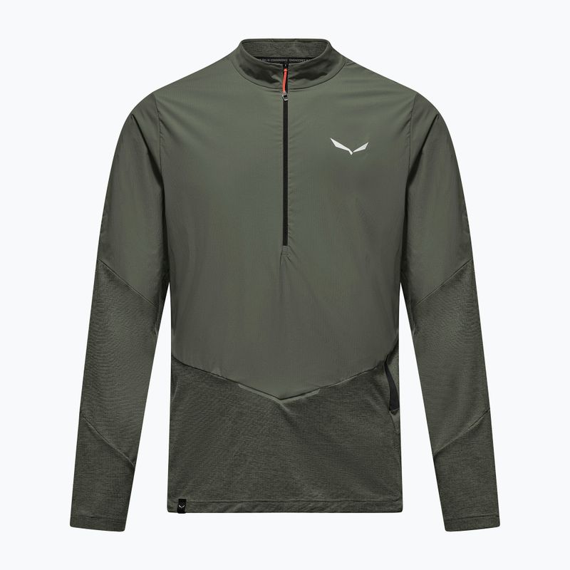 Мъжка блуза с дълъг ръкав Salewa Pedroc Dry Wind Half Zip Tee faded green 6